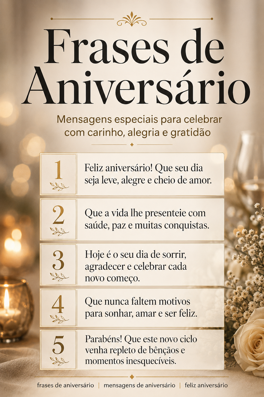 frases muito elegantes para aniversário
