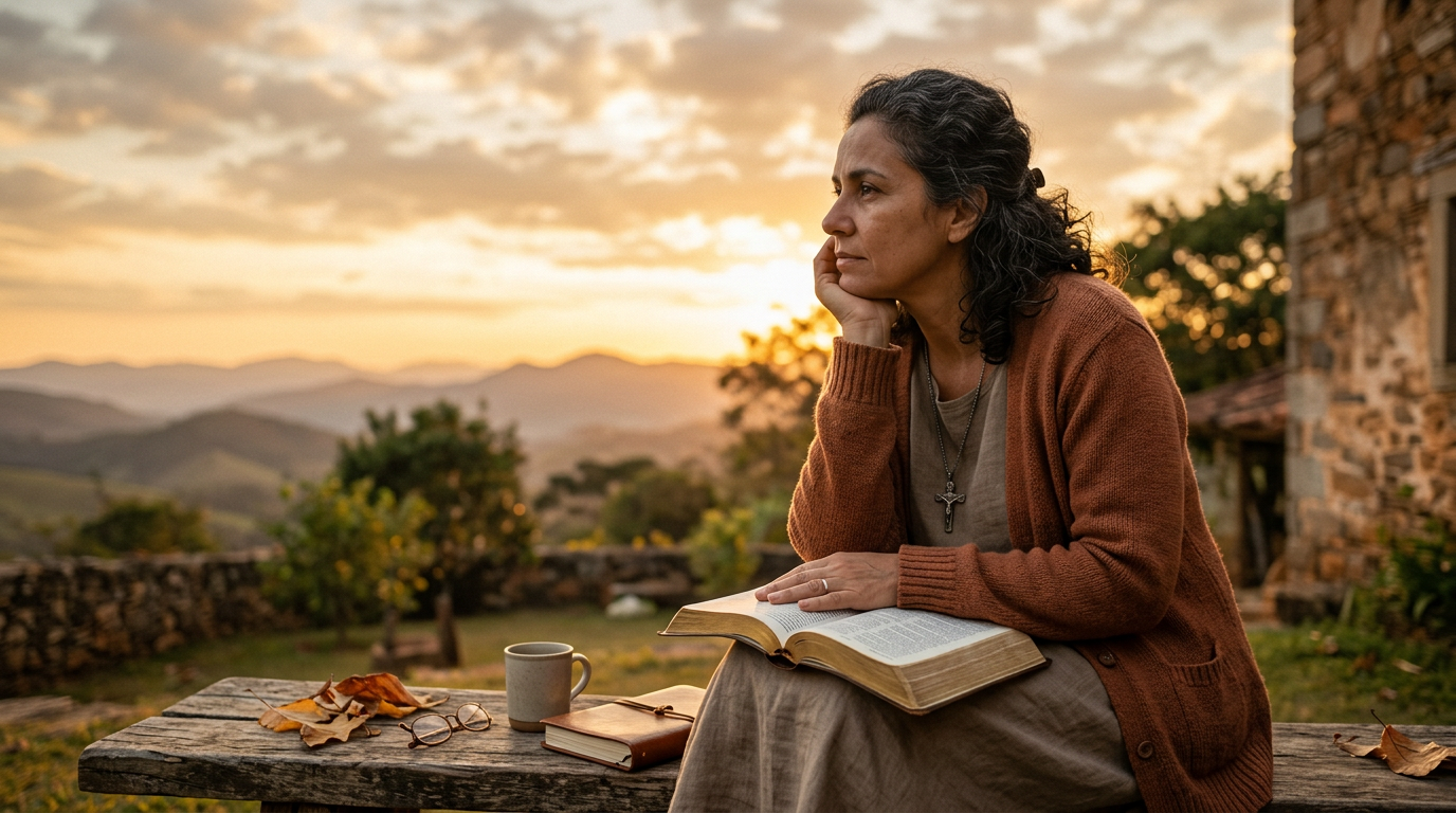 Fé Cristã: Oração e Confiança em Deus Mãos em oração com uma Bíblia aberta, representando a busca por confiança em Deus e a superação da insegurança. Um momento de fé cristã que promove avivamento e renovação espiritual, oferecendo consolo como um salmo para ansiedade.