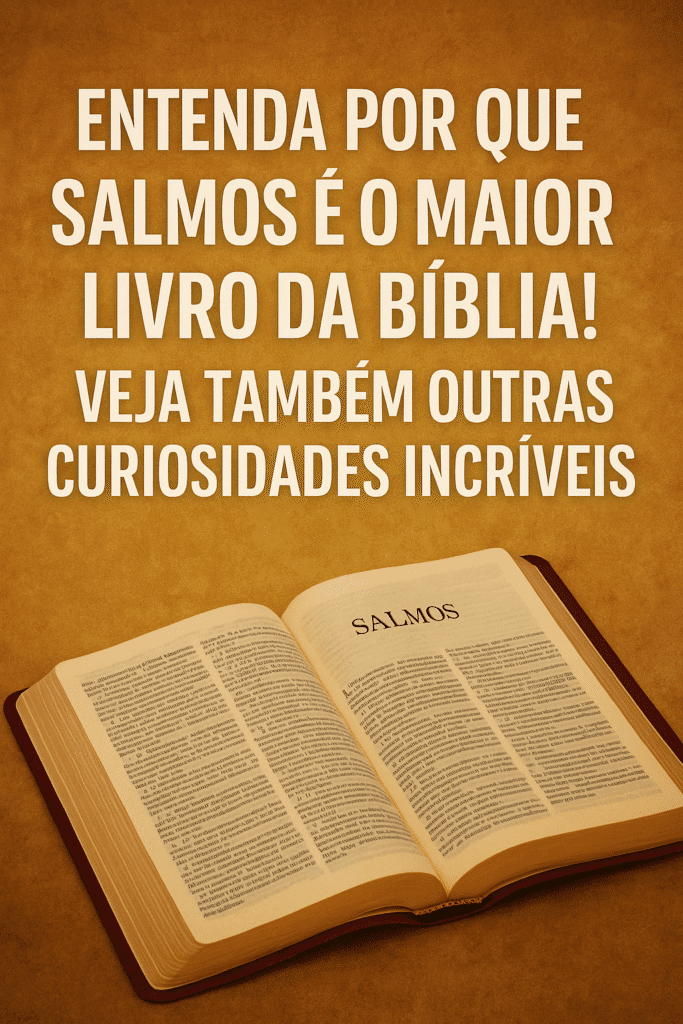 veja qual é o maior livro da biblia