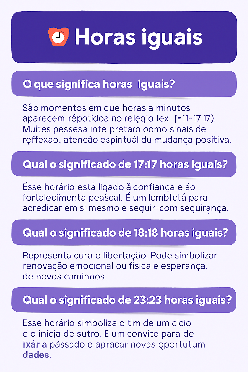 horas iguais