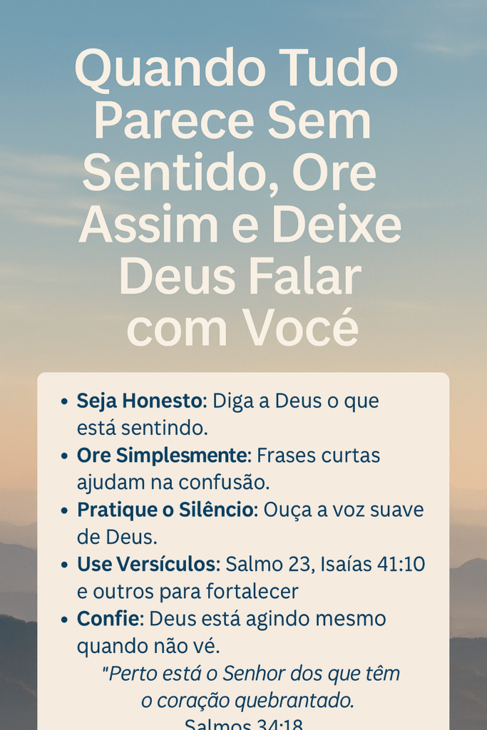 dexe Deus trazer sentido na sua vida