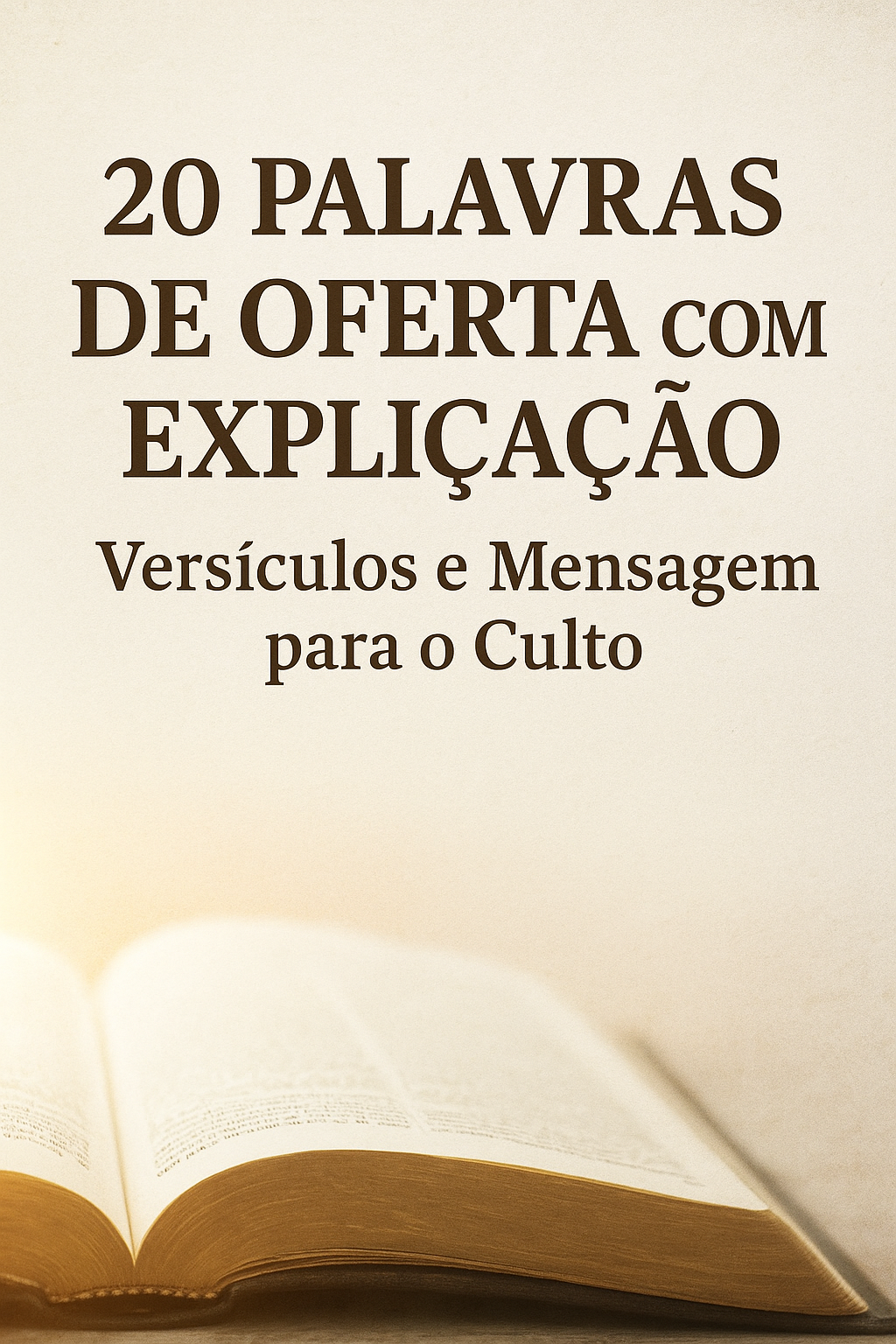 20 palavras de oferta para a hora do culto