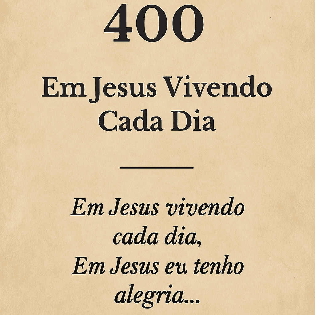 hino 400 da harpa cristã