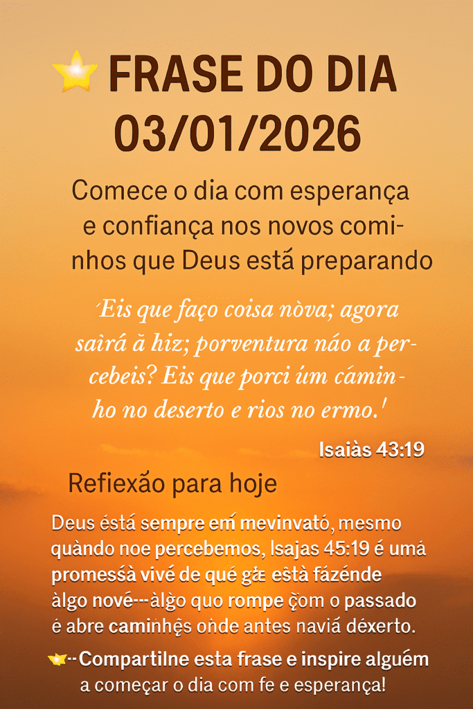 frase do dia para seu novo ano
