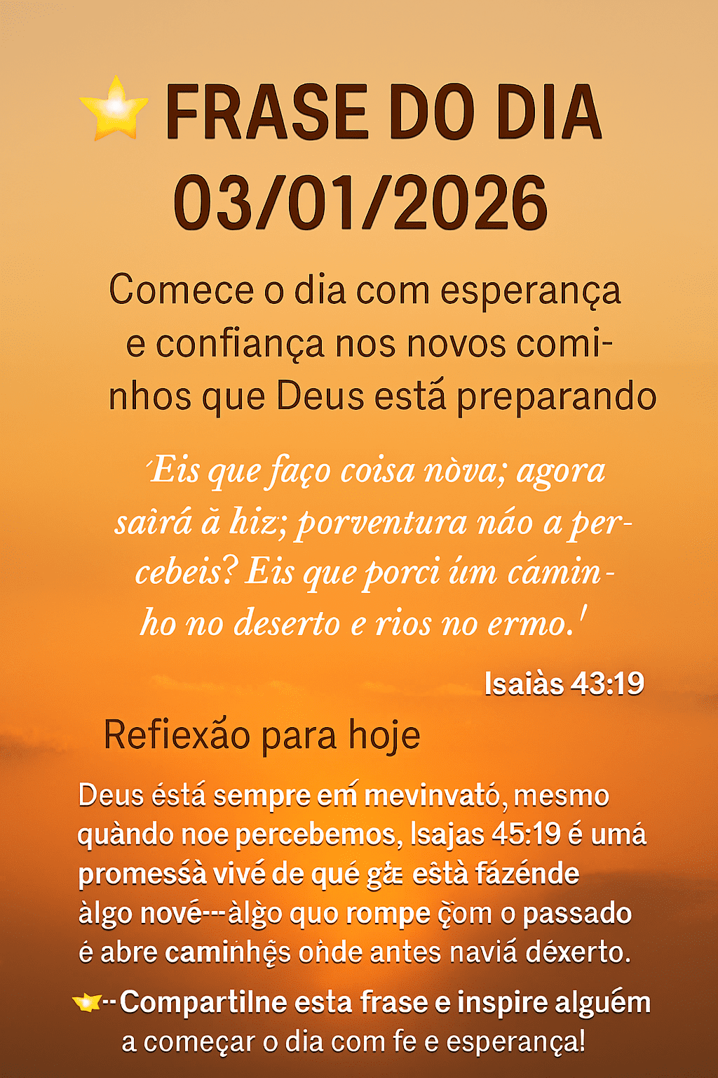 frase do dia para seu novo ano