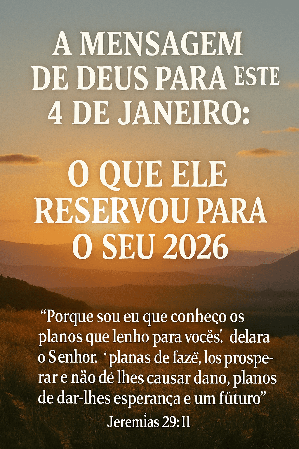 mensagem de deus para 04 de janeiro