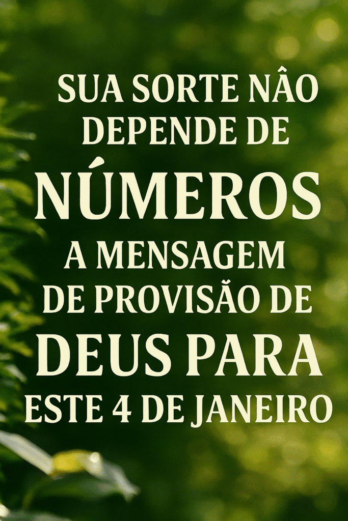 sorte ou fé em deus