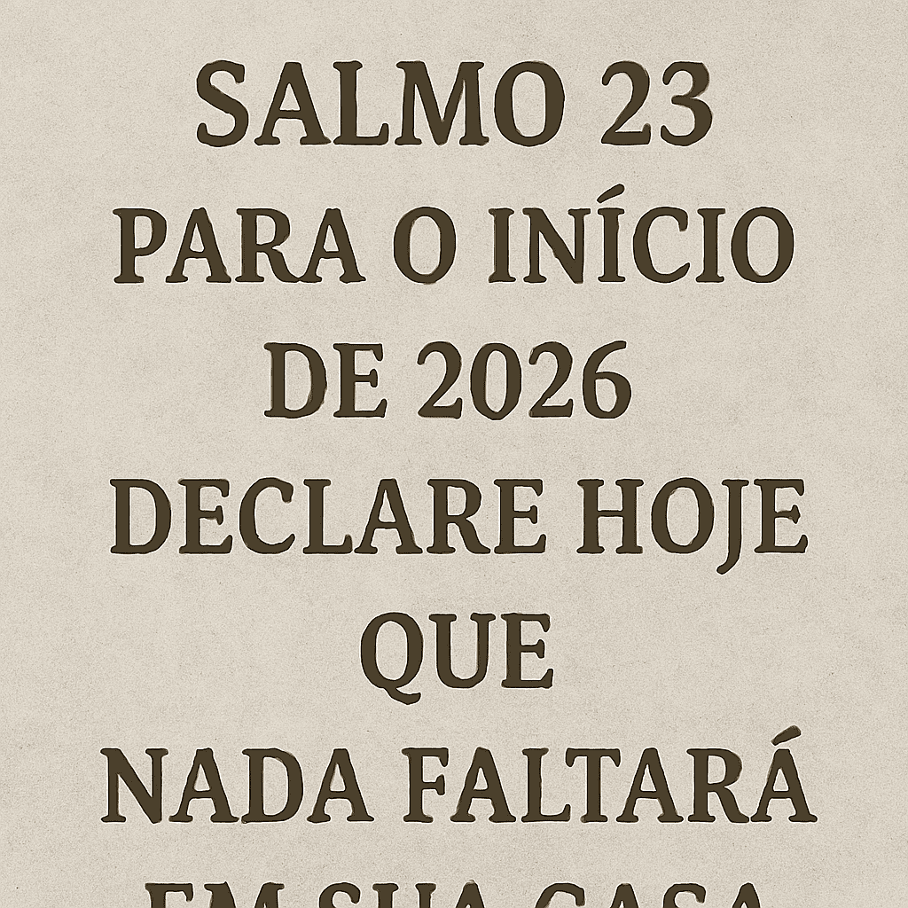 salmo 23 provisão para 2026