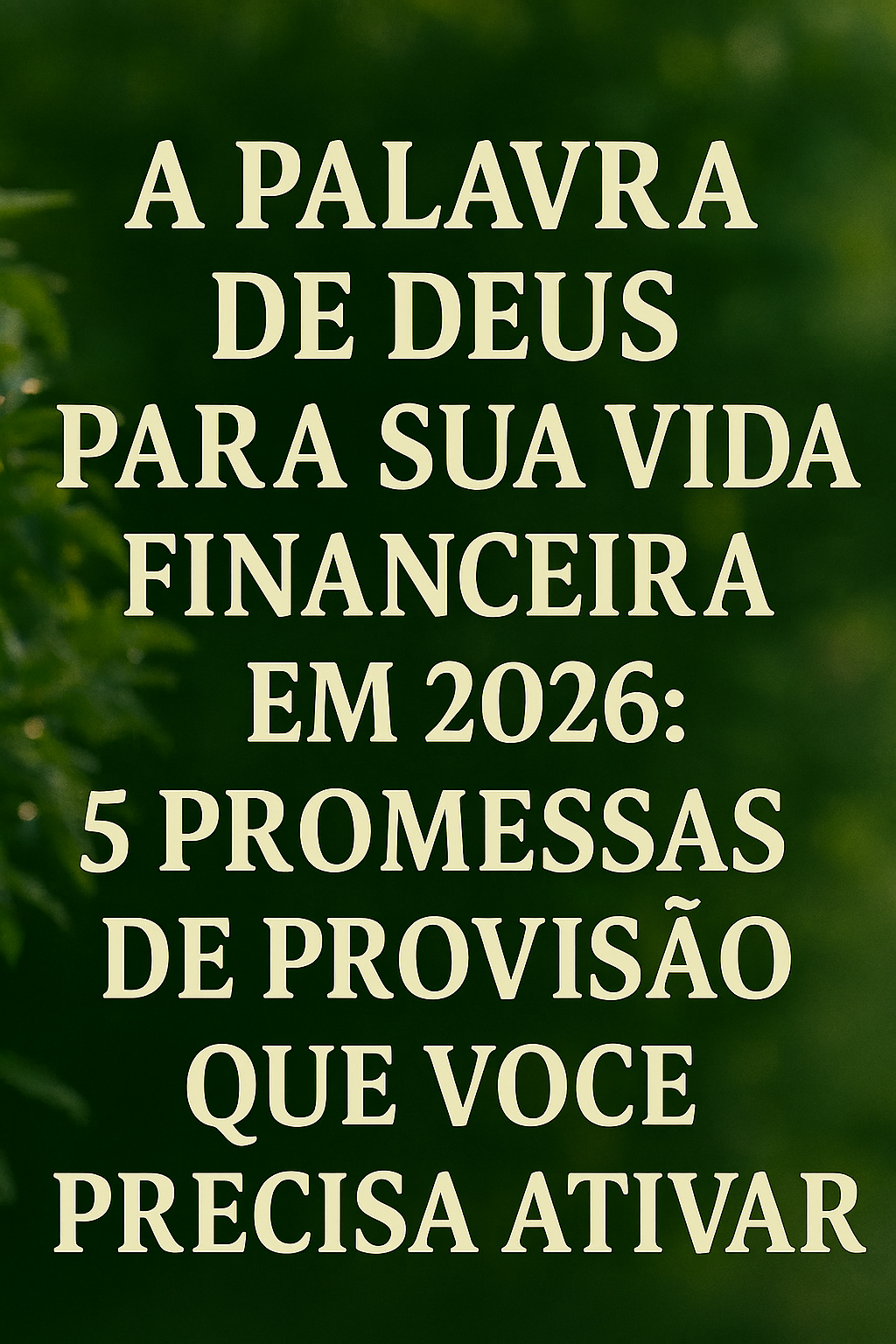 vida financeira abençoada em 2026