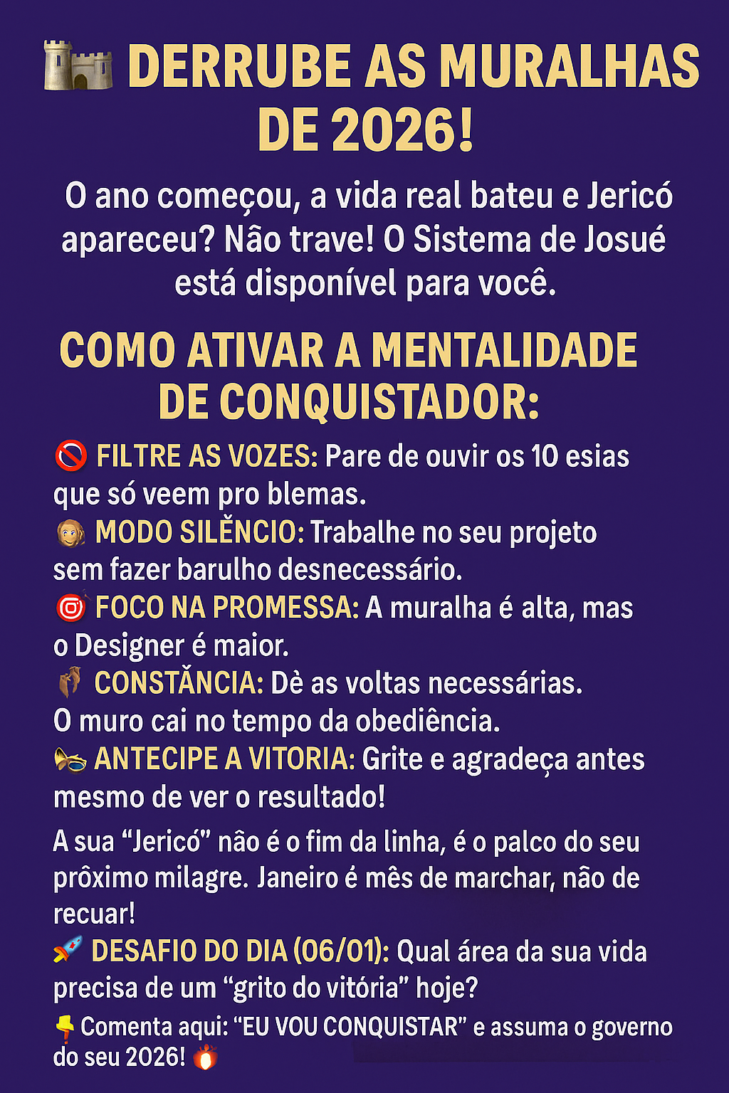 josué e a mentalidae de sucesso