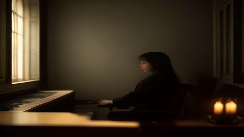 Compositor ao piano em momento de inspiração para a história da música Deus de Promessas.