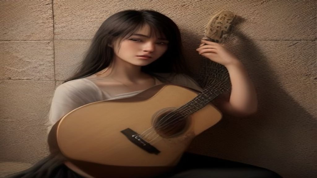 Violão de nylon encostado em parede rústica, representando a fusão da MPB e ritmos regionais na música gospel brasileira.