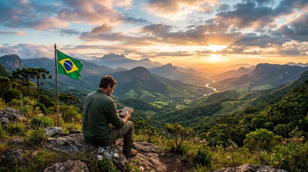 Representação visual do conforto em Deus, simbolizando paz espiritual e esperança renovada. A imagem evoca o refúgio em Deus e a fé cristã através da oração, oferecendo consolo e um lembrete de renovação espiritual, como um salmo para ansiedade 121.