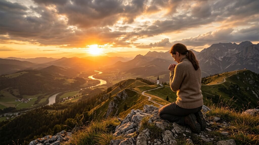 Representação de fé inabalável e esperança em Deus, superando expectativas frustradas. Uma mensagem de avivamento espiritual e milagre divino.