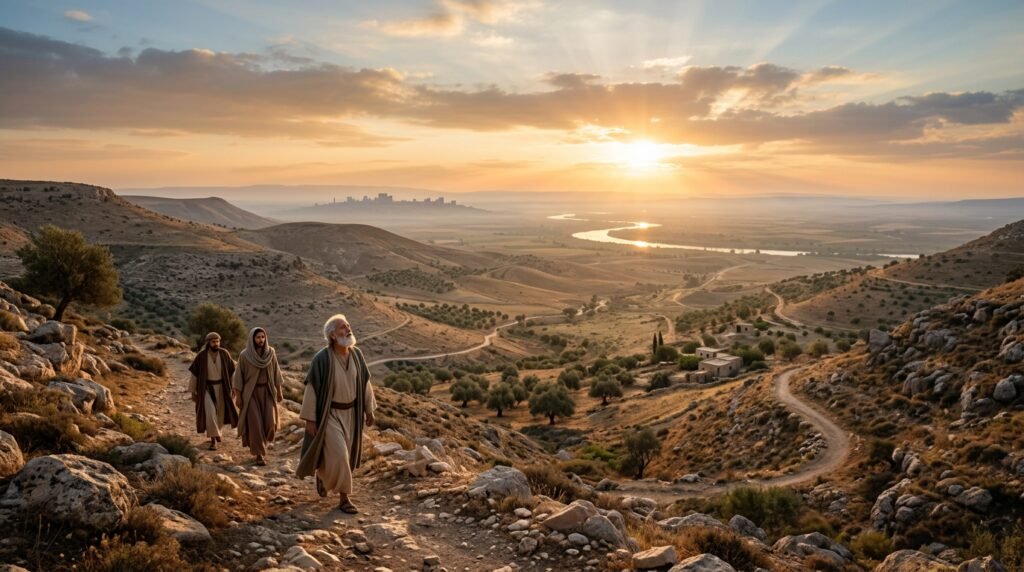 Representação visual da promessa divina de paz, futuro e esperança em Jeremias 29:11, inspirando avivamento e renovação espiritual. A palavra de Deus, um versículo de avivamento, fortalece a fé e a alma.