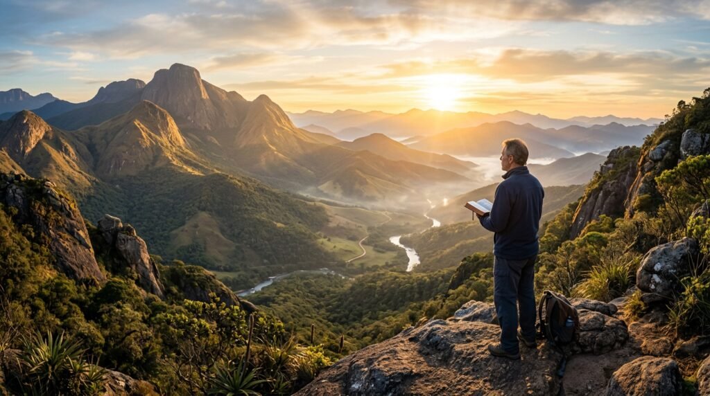 Representação visual da fé, esperança e consolo em Deus, simbolizando a renovação espiritual e o propósito divino. Uma mensagem bíblica de avivamento e paz para a vida cristã.