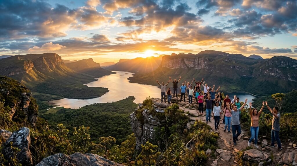 Imagem que representa a fé e o louvor, convidando à celebração da presença de Deus e ao avivamento espiritual.