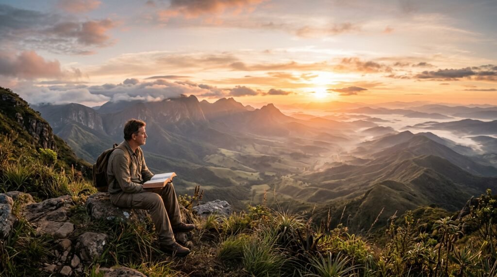 Imagem inspiradora do versículo do dia, representando a Palavra de Deus para fortalecer a fé e promover avivamento espiritual.